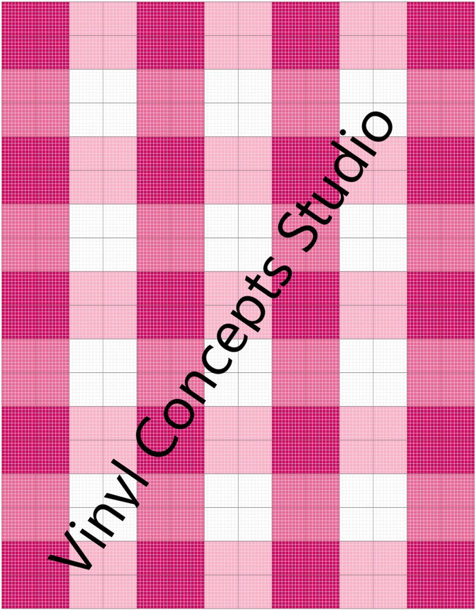 Pink Gingham Crochet Pattern Graph