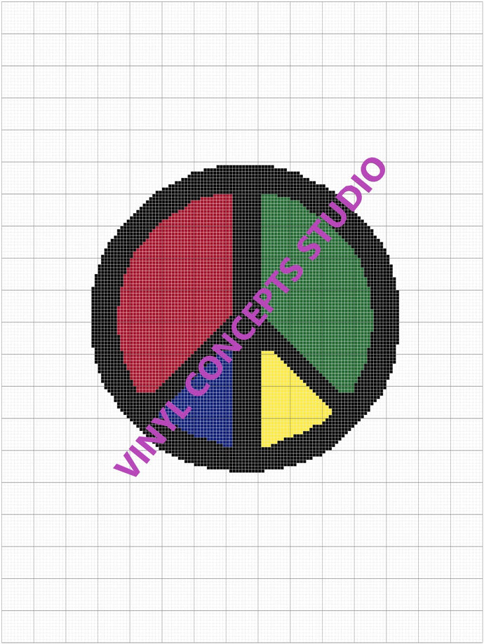 Peace Sign Crochet Pattern Graph