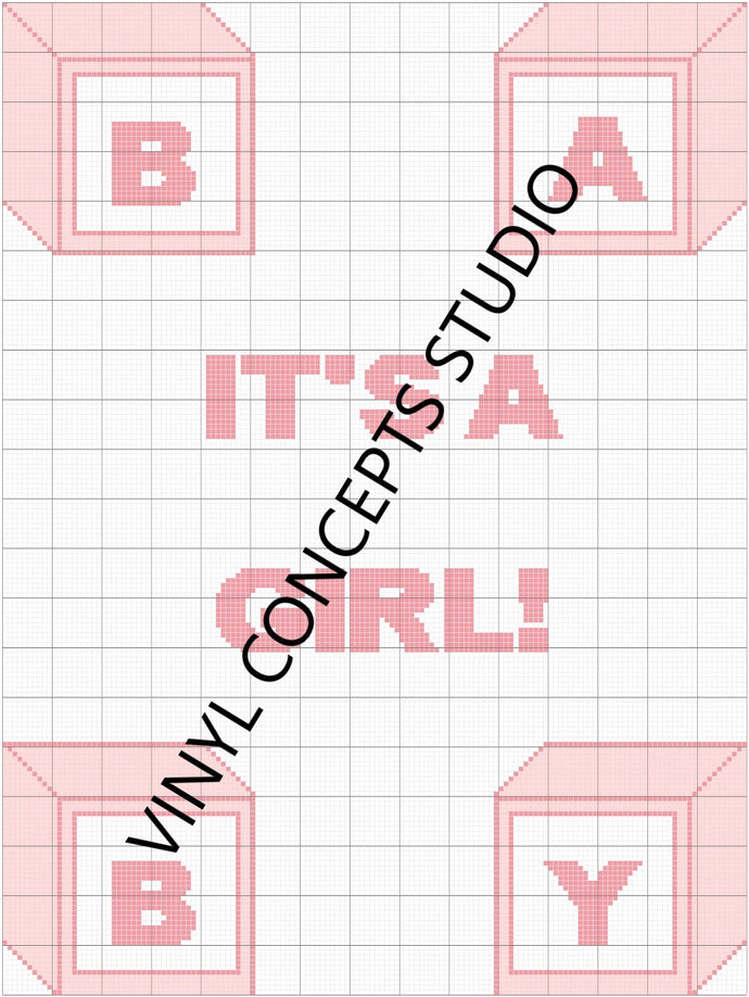 it's A Girl Crochet Pattern Graph